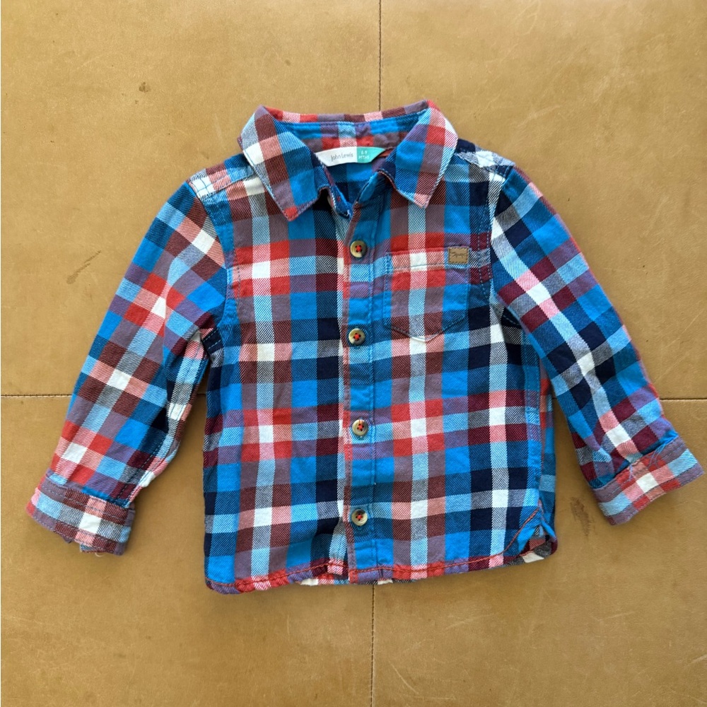 ❤️$10 FLASH SALE❤️John Lewis Plaid Top 6-9M